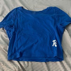 Blue crop top